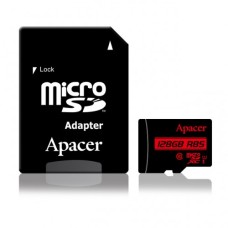 Apacer 128GB Micro SD Class-10 Memory Card with Adapter (AP128GMCSX10U5-R)